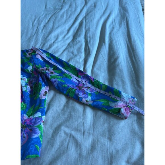 Vintage 80's Floral Button-Up Blazer Top Barbie - Picture 7 of 9